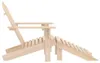 vidaXL Adirondack-Gartenstuhl mit Fußteil Massivholz Tanne Produktbild-Vorschau 4