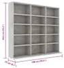 vidaXL Polička na CD betónová sivá 100x23x89,5 cm materiál Náhľad obrázku produktu 6