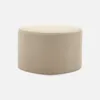 sweeek - Hocker in Kieselsteinform mit Stoffbezug  - Beige Produktbild-Vorschau 2