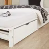 Homestyle4u drevená posteľ 90x200 biela - posteľ pre Náhľad obrázku produktu 7