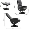 Homcom HOMCOM poltrona massaggiante con pouf Poltrona TV Anteprima dell’immagine prodotto 3