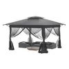 QEENTOE 4x4m Pop-Up Gartenpavillon Metall mit Produktbild-Vorschau 1