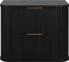 A front view of a black bathroom cabinet with two drawers. Anteprima dell’immagine prodotto