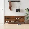 vidaXL Schuhregal Sonoma-Eiche 131x35x50 cm Holzwerkstoff Produktbild-Vorschau 2