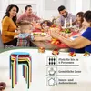 Balení 6 ks stohovatelných kovových taburetů Různé barvy Náhled obrázku produktu 2