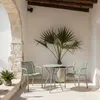 Set da balcone con tavolo rotondo Ø 60 cm in acciaio e 2 Anteprima dell’immagine prodotto 2