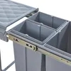 Poubelle encastrable 'Froland' 48x34x42cm Gris 2x10L+1x20L Voir les images du produit 7