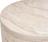 BELIANI Couchtisch Beige Travertinoptik Steinoptik Rund Produktbild-Vorschau 5