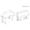 Klaptafel / bijzettafel Maclean, wit, mobiel, 100 x 73 cm, Productafbeelding-voorbeeld 2