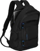 A black backpack with a laptop partially visible inside. Anteprima dell’immagine prodotto