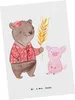 Mr. & Mrs. Panda Grußkarte Bäuerin Herz - Weiß - Geschenk, Produktbild-Vorschau 1