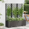 vidaXL Fioriera con traliccio Nero 120x40x136 cm PP Anteprima dell’immagine prodotto 5