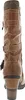 A side view of a brown women's boot. Voir les images du produit