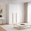 Moderner Kleiderschrank LIZA Weiß mit Goldenem Griff 150 x Produktbild-Vorschau 2
