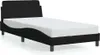 vidaXL Bettgestell "Dover" Schwarz 100x200 cm Stoff Produktbild-Vorschau 1