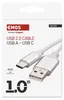 USB Kabel 2.0 A Stecker - C Stecker 1m, weiss Produktbild-Vorschau