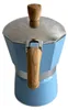 Espressokocher 3 Tassen Aluminium Blau Mokkakanne Produktbild-Vorschau 12