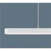 A close-up of a white pendant light fixture against a blue-gray background. Podgląd zdjęcia produktu