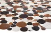 BELIANI Teppich Braun Beige Schwarz Echtleder ø 140 cm Produktbild-Vorschau 4