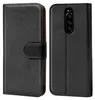 A black flip case for a Sony Xperia phone is shown from the front and back. Anteprima dell’immagine prodotto