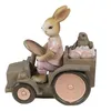 Clayre & Eef Figur Kaninchen 13x7x12 cm Rosa Beige Produktbild-Vorschau 1