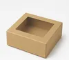 Magnetische Geschenkbox Kraft mit Fenster 150 x 150 x 60 mm Produktbild-Vorschau 3