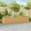 vidaXL Podwyższone łóżko jasnobrązowe 390 x 50 x 68 cm Stal Podgląd zdjęcia produktu 2