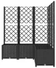 vidaXL Pflanzkübel mit Spalier Schwarz 120x120x136 cm PP Produktbild-Vorschau 4