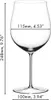 A clear, front-facing image of a wine glass with dimensions indicated. Podgląd zdjęcia produktu
