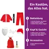 8 in 1 Set Weihnachtsmannkostüm & Nikolauskostüm - Santa Produktbild-Vorschau 3