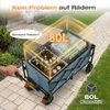 SUNULA Bollerwagen Faltbar Klein 80L 100KG, Klappbarer Produktbild-Vorschau 3