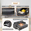 Collage of product details and features of a gray sectional sofa. Podgląd zdjęcia produktu