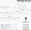 doporro Lavabo da Appoggio o Sospeso Rettangolare 120 cm in Anteprima dell’immagine prodotto 7