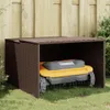 vidaXL Robot Kosiarka Garaż Brązowy 86x90x52/57 cm Poli Podgląd zdjęcia produktu 2
