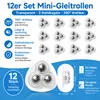 12er Set selbstklebende Schwerlast-Kugelrollen, 360° Produktbild-Vorschau 5