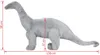 vidaXL Plyšové zviera Brachiosaurus stojaci plyšový šedý Náhľad obrázku produktu 4