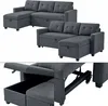 Sofa L Form Vitalispa Campina Grau 226 x 163 cm mit Produktbild-Vorschau 6