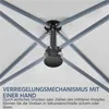 Close-up view of the locking mechanism and frame of a canopy or tent. Produktbild-Vorschau