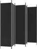 A black folding screen divider is shown against a white background. Voir les images du produit