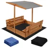 Springos® Pieskovisko so strieškou 120x120 cm Pieskovisko z Náhľad obrázku produktu 10