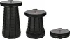Three portable, collapsible stools shown in different states of extension, from fully collapsed to fully extended. Produktbild-Vorschau