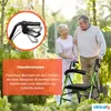 Clinicalfy Rollator pieghevole Deambulatore Freni a mano Anteprima dell’immagine prodotto 4