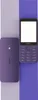 A purple Nokia feature phone is shown from the front and back, placed against a split background of light purple and darker purple. Podgląd zdjęcia produktu