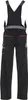A full-body view of black work overalls with orange accents. Produktbild-Vorschau