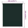 vidaXL Store extérieur 200x230 cm vert foncé HDPE Voir les images du produit 7