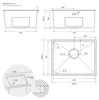 ML-Design lavello da cucina con scarico e troppopieno, Anteprima dell’immagine prodotto 6
