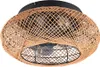 Plafonnier avec ventilateur boho marron noir LILLESAND RL Voir les images du produit 1