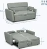 HOMCOM Schlafsofa, 2-Sitzer Sofa mit Schlaffunktion, Produktbild-Vorschau 3