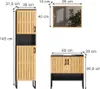 Badmöbel-Set Vicco Vayra Bambus 3 Teile, Model 56197 Produktbild-Vorschau 2