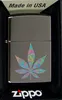 Zippo Benzin-Feuerzeug Black Ice Funky Cannabis Design Produktbild-Vorschau 1
